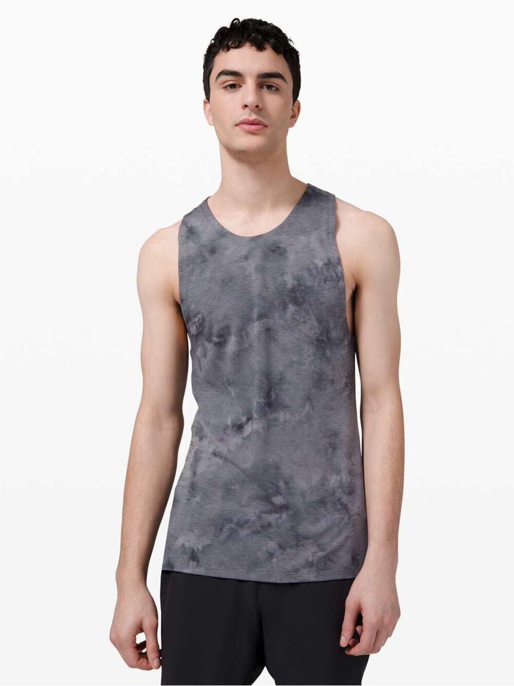 Lululemon Men’s Always Agile Tank Top Diamond Dye Asphalt Grey Black